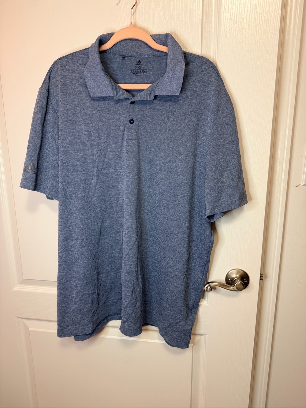 adidas Men's Heather Blue Performance Polo